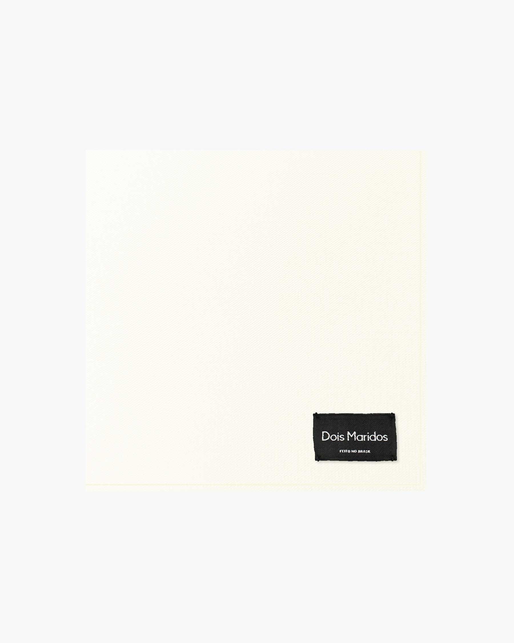 Lenço de Bolso Seda Off White