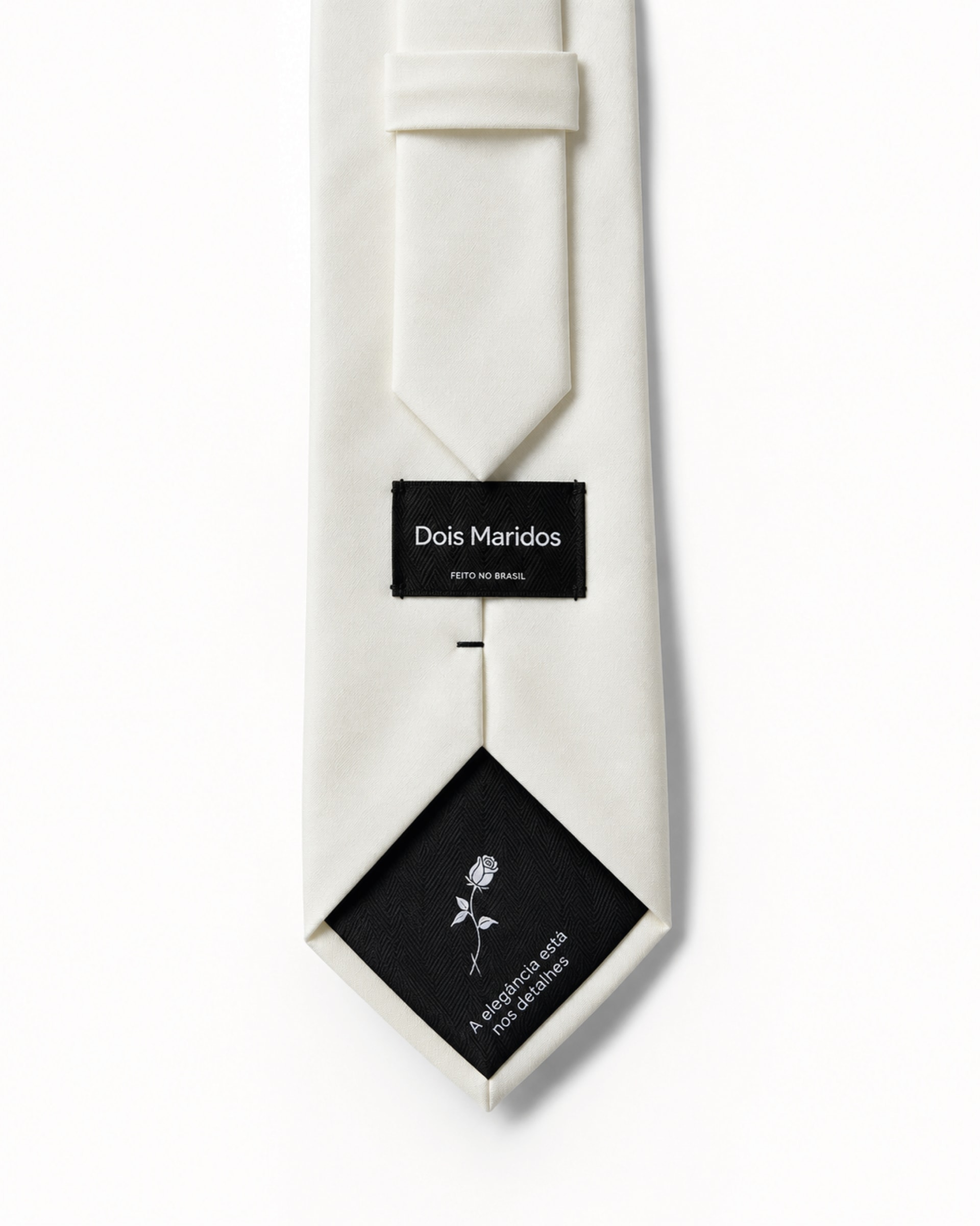 Gravata Larga Lã Super 120s Off White