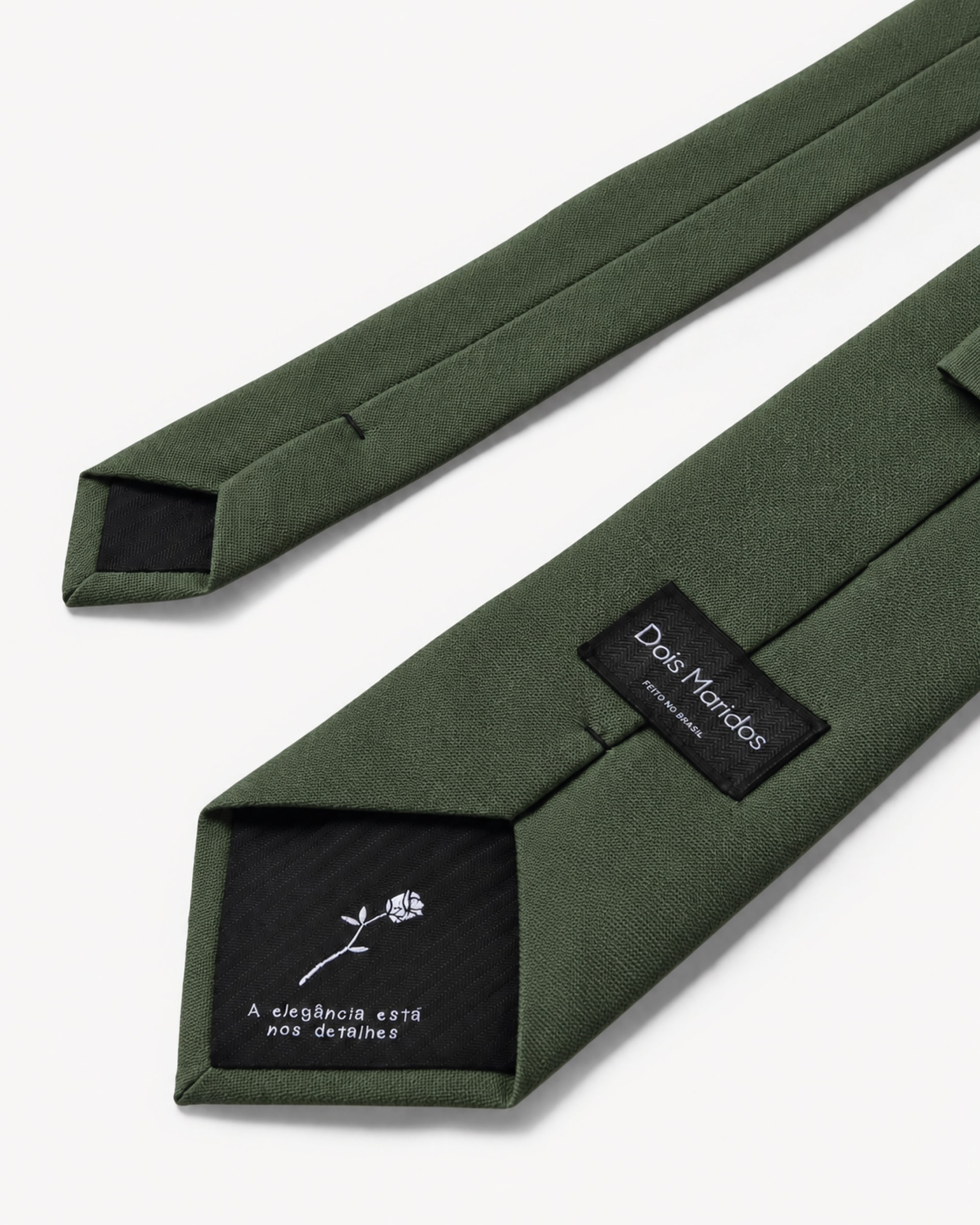 Gravata Larga Lã Super 120s Verde