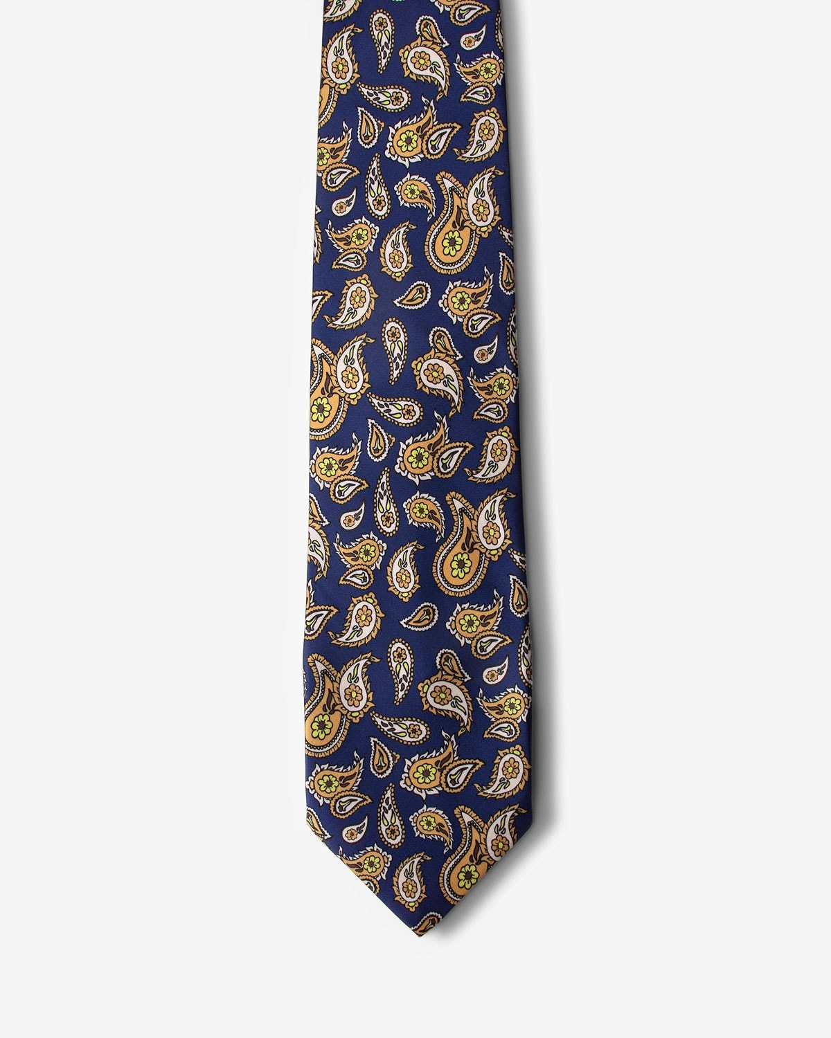 Gravata Larga Paisley Azul