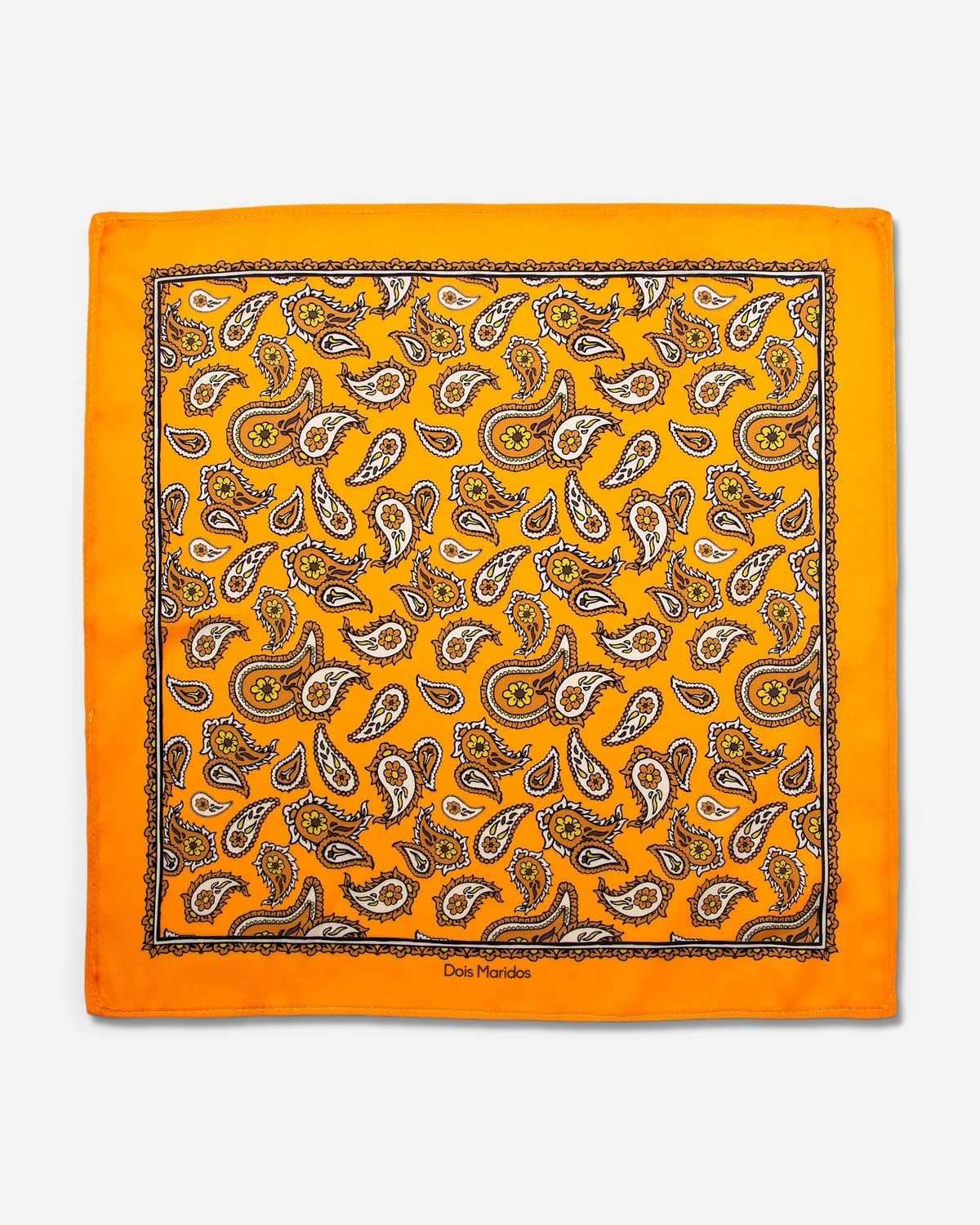 Lenço de Bolso Paisley Amarelo
