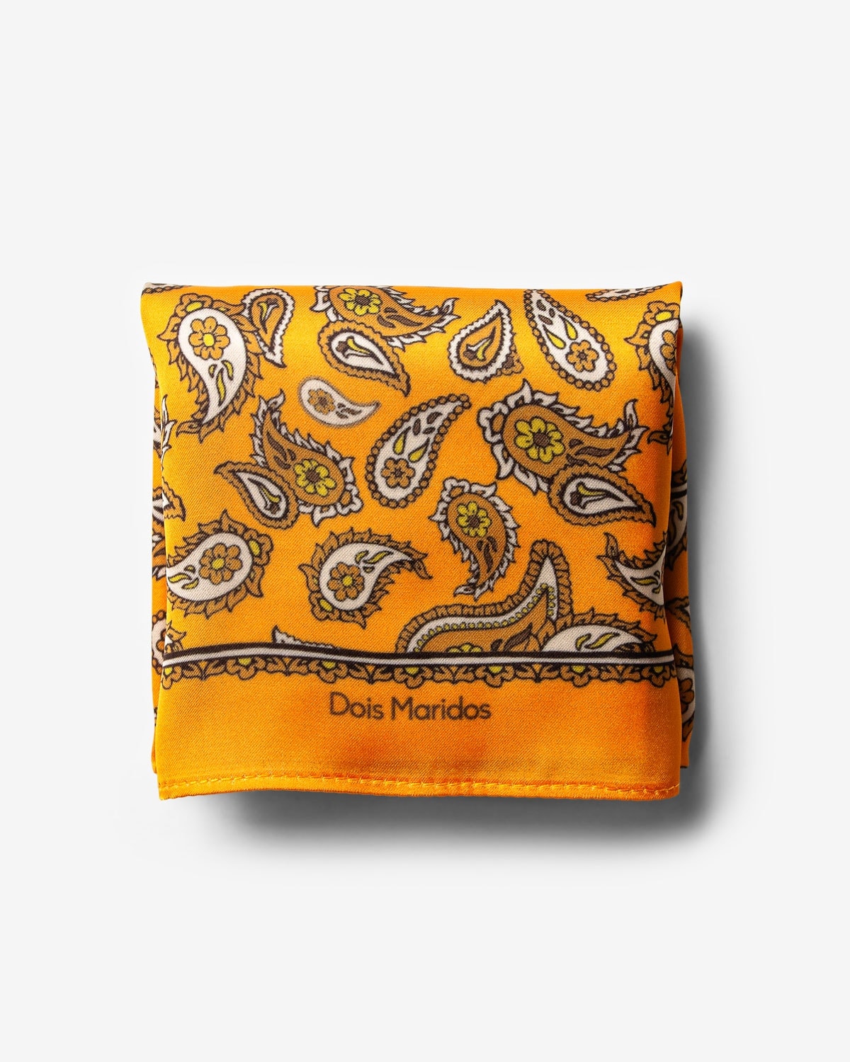 Lenço de Bolso Paisley Amarelo