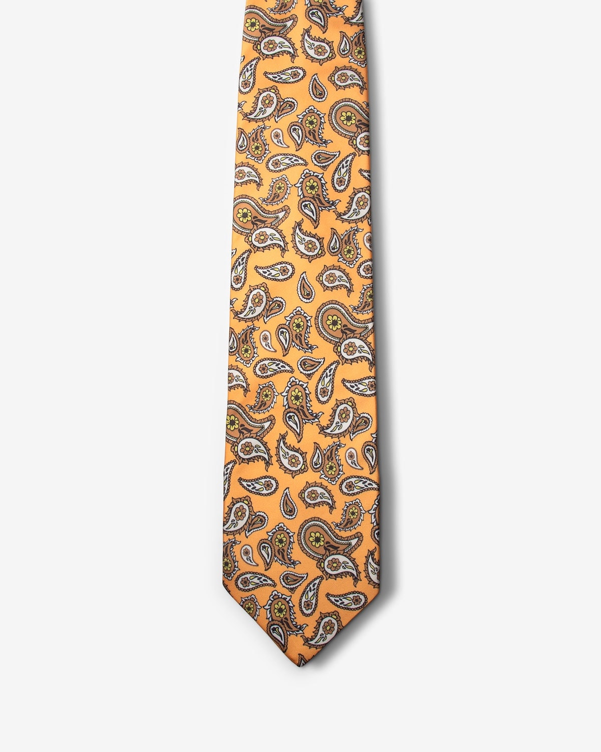 Gravata Larga Paisley Amarelo