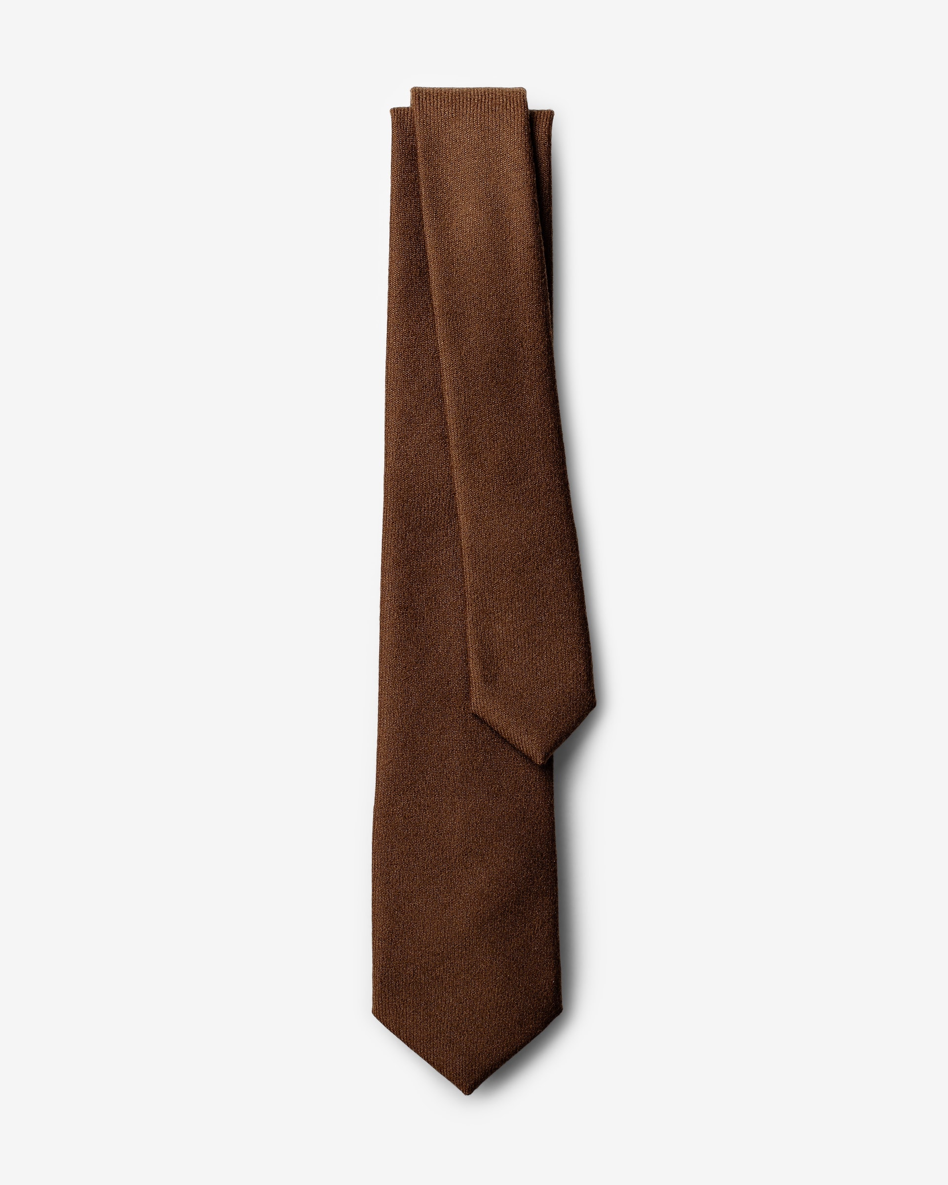 Gravata Slim Lã Super 120s Caramelo