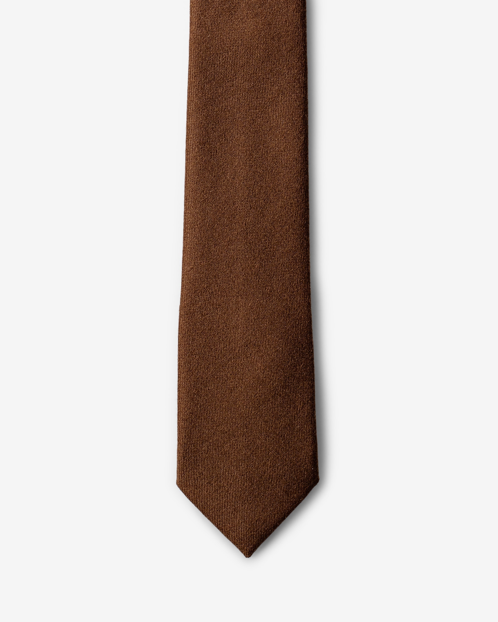 Gravata Slim Lã Super 120s Caramelo