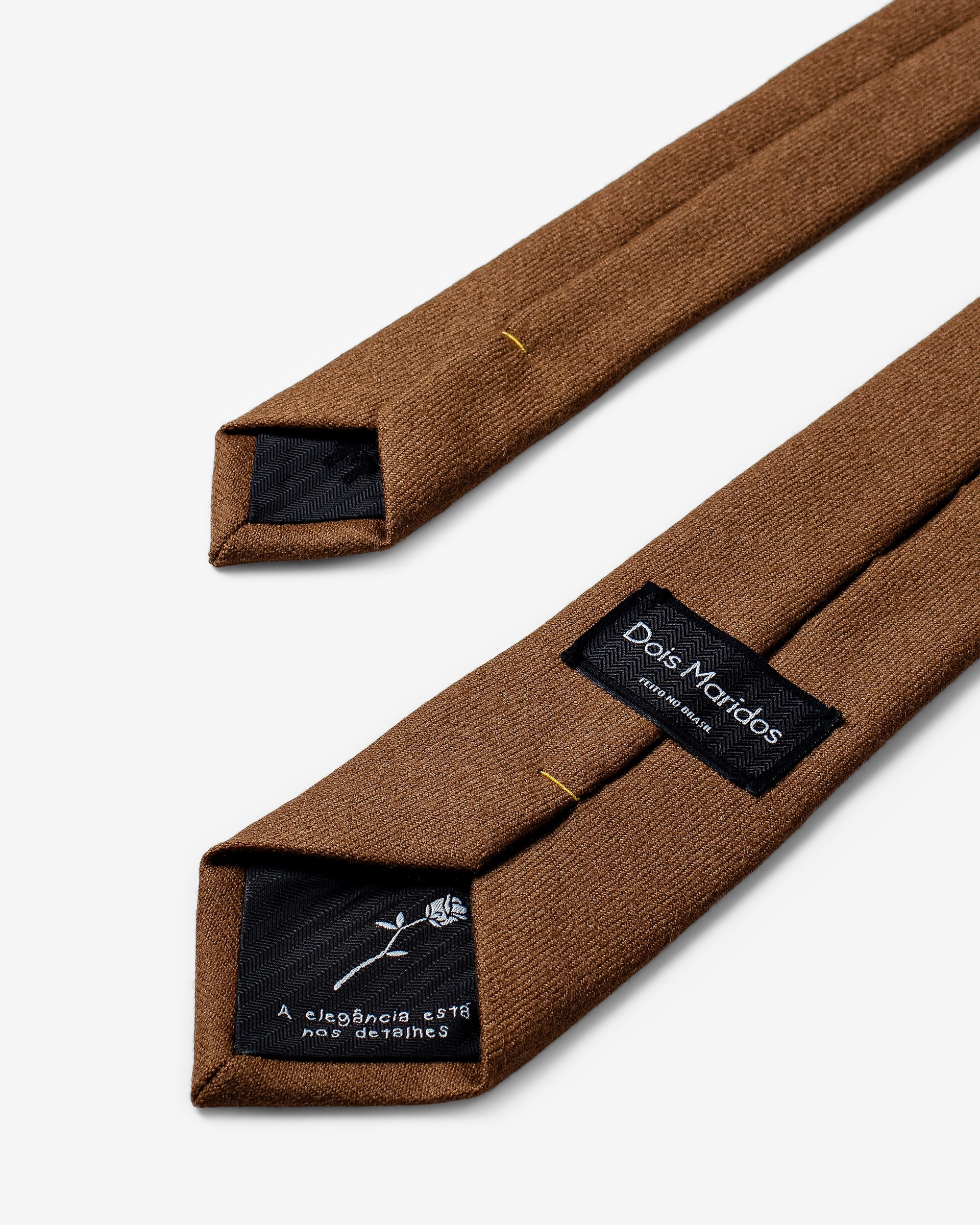 Gravata Slim Lã Super 120s Caramelo