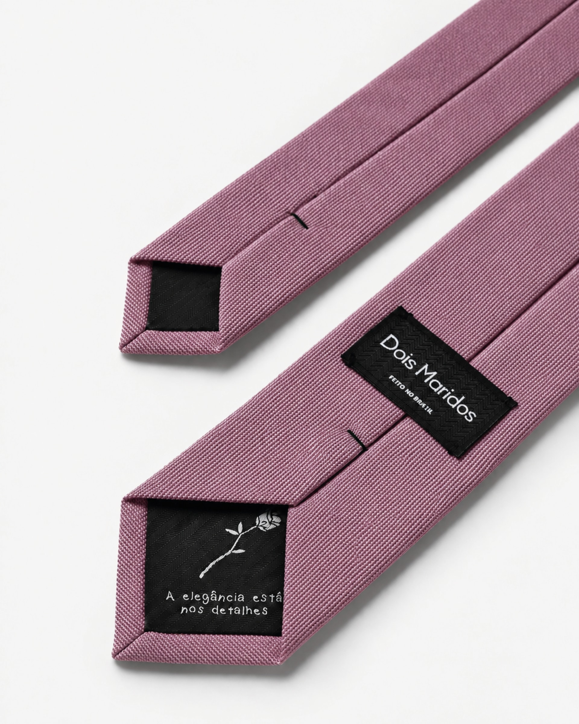 Gravata Slim Lã Super 120 Malva