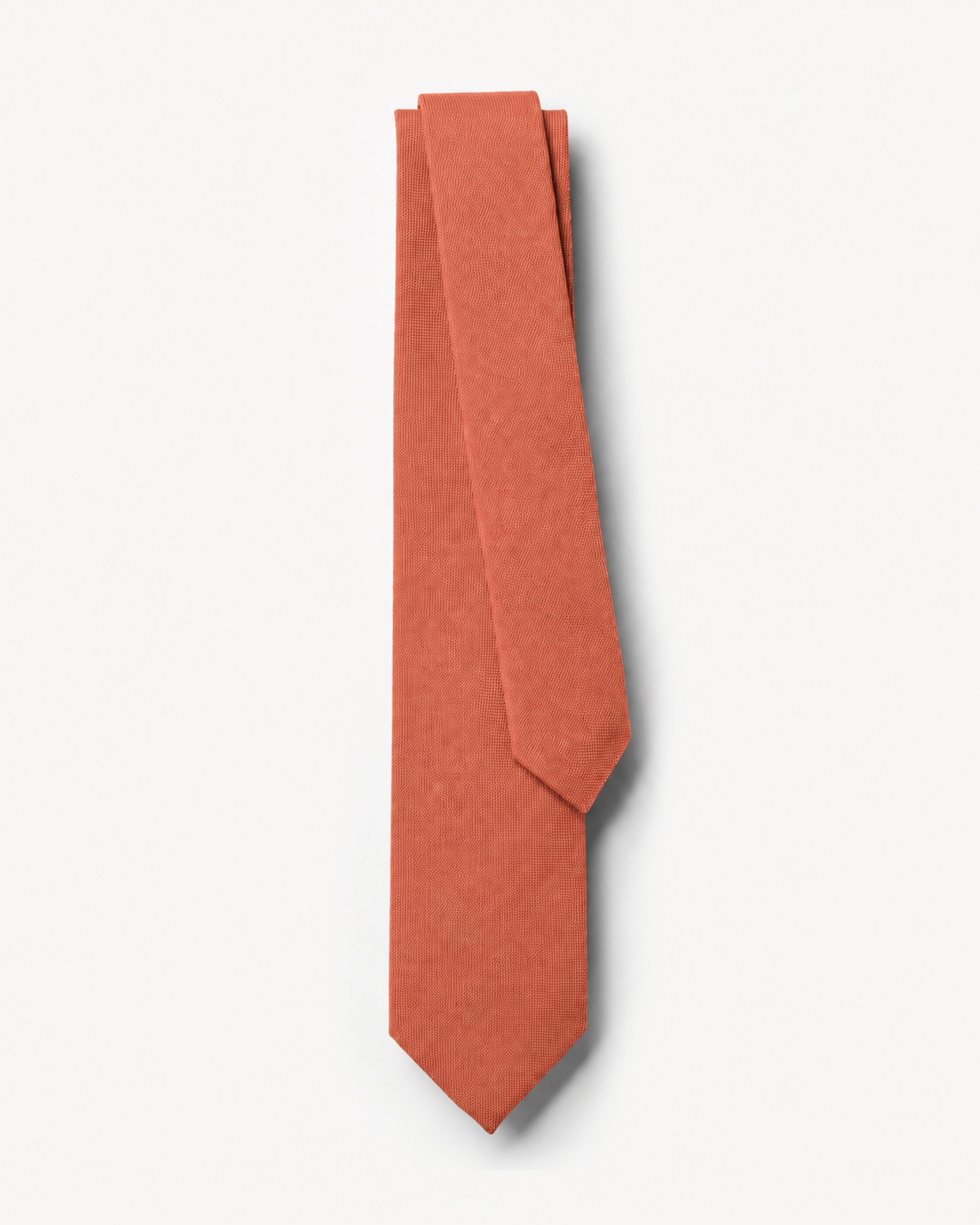 Gravata Slim Lã Super 120 Terracota