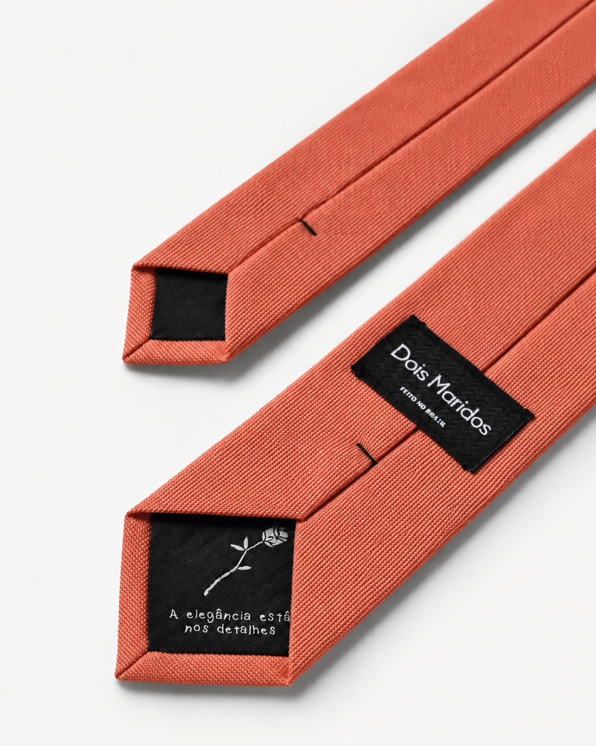 Gravata Slim Lã Super 120 Terracota