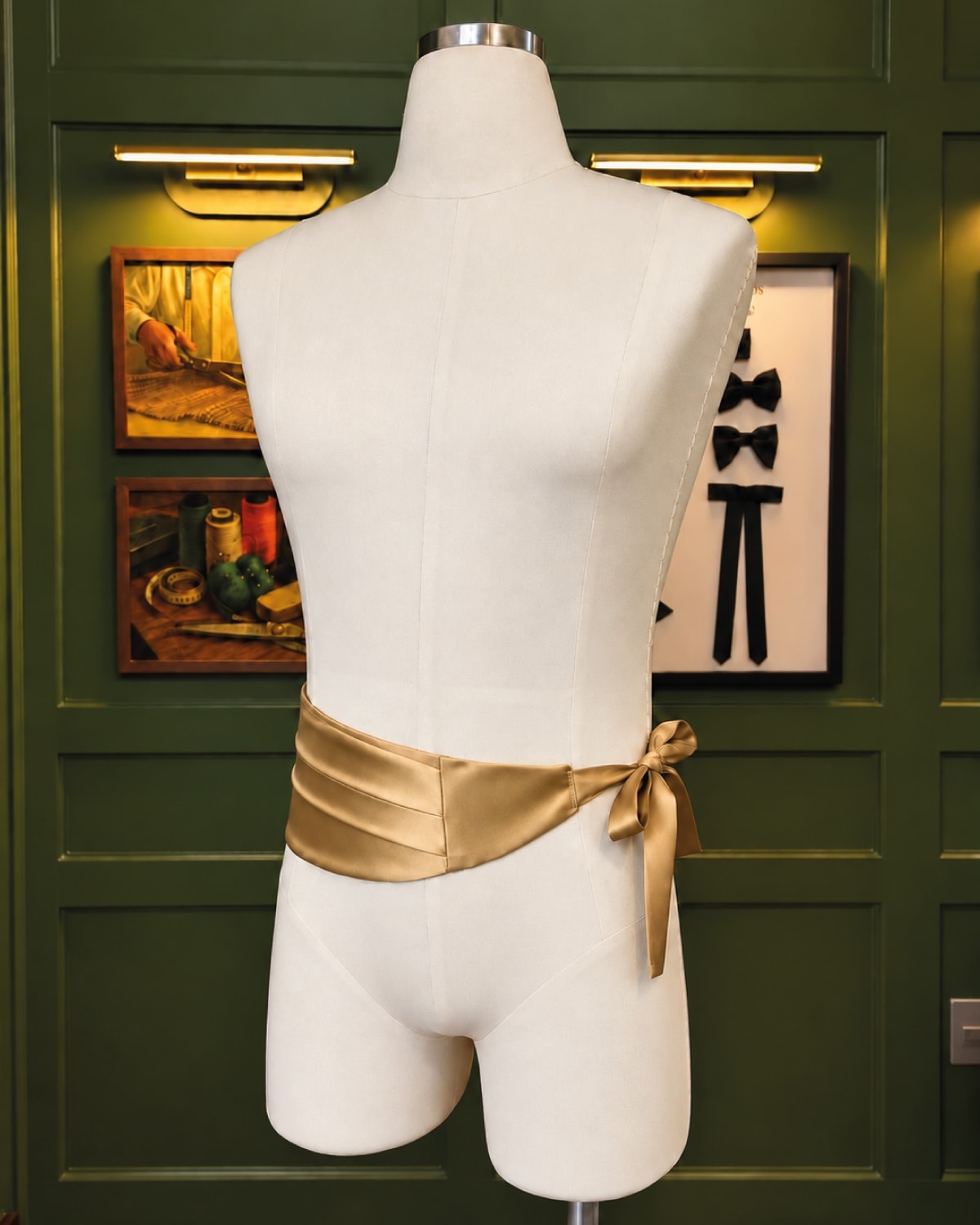 Cummerbund Cetim Dourado